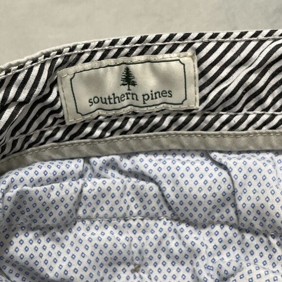 Southern Pines Shorts Mens 38 Gray 9" Inseam Stretch Chino Preppy Club Broken In - Picture 3 of 8